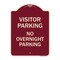 Signmission Visitor Parking Visitor Parking No Overnight Parking Heavy-Gauge Alum Sign, 24" x 18", BU-1824-22726 A-DES-BU-1824-22726 - alternate 1